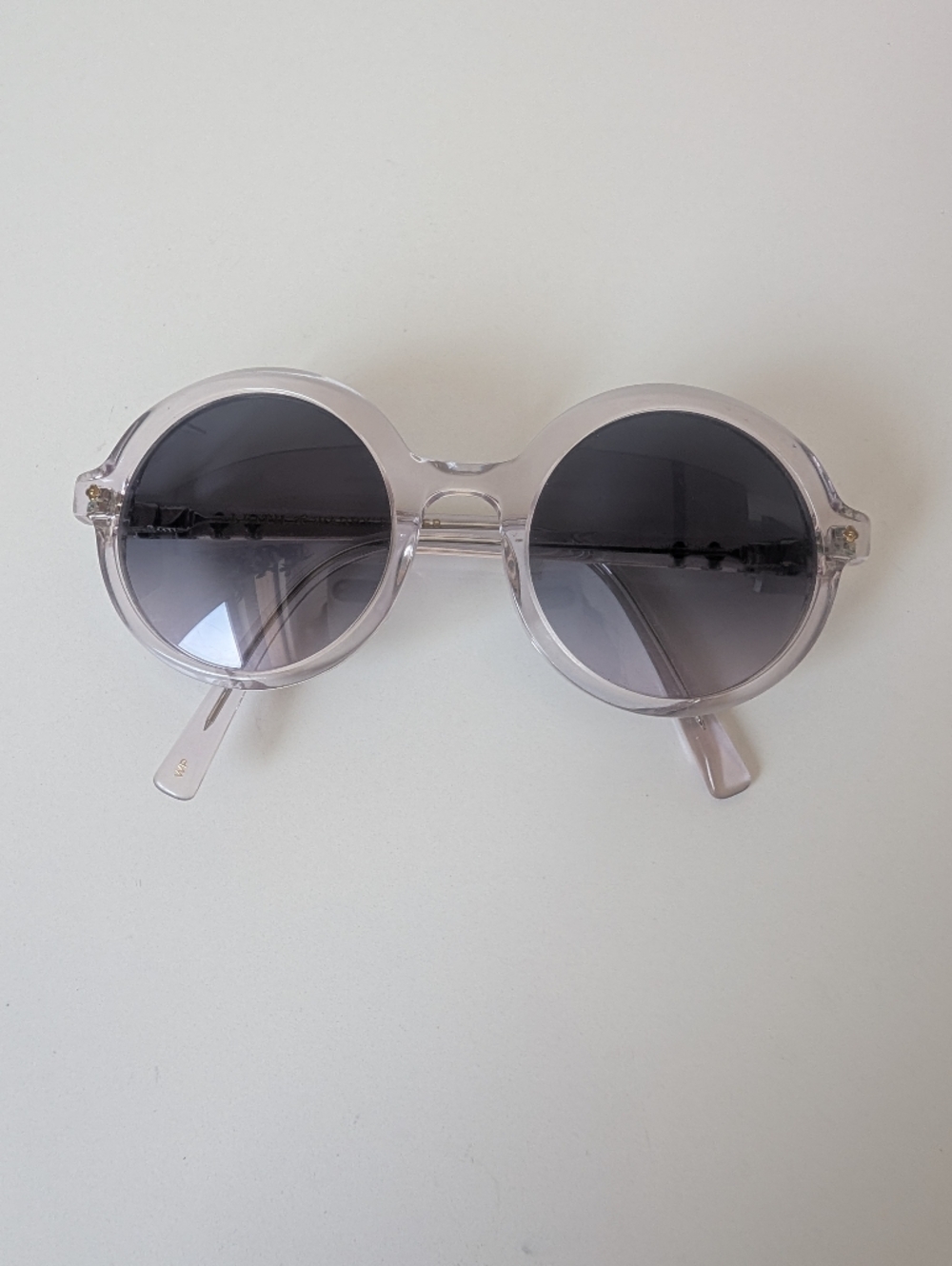 RARE LEITH X Warby Parker Rare Round Sunglasses with Gradient Violet Lenses